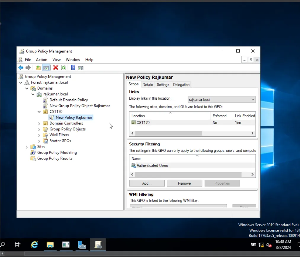 Step 3 - Create and Link GPO