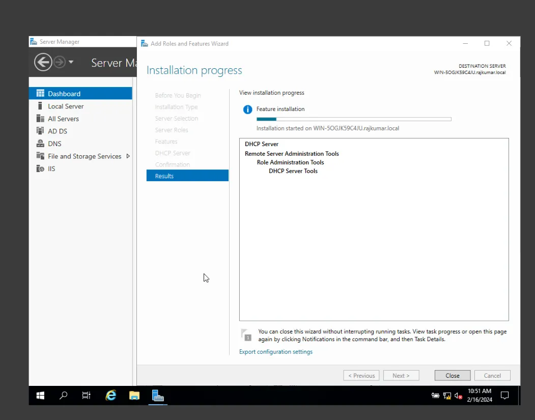 Step 3 - Installation Progress
