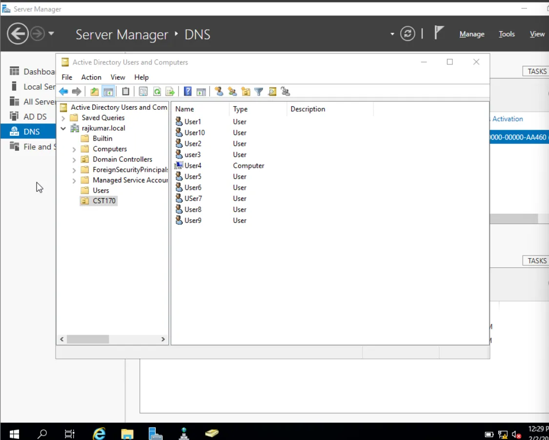Step 22 - User Accounts Created
