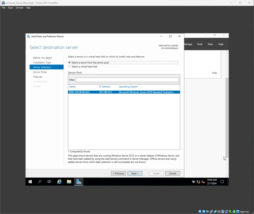 Step 3 - Server Selection