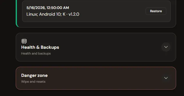 Google Drive Backup Status
