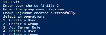 Security Group Created