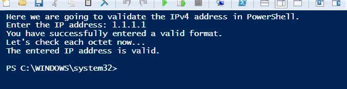 Test Case 2 - Valid IP