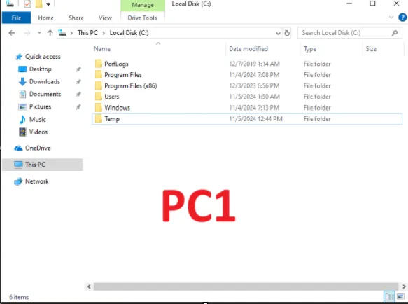 PC1 Temp Folder Check